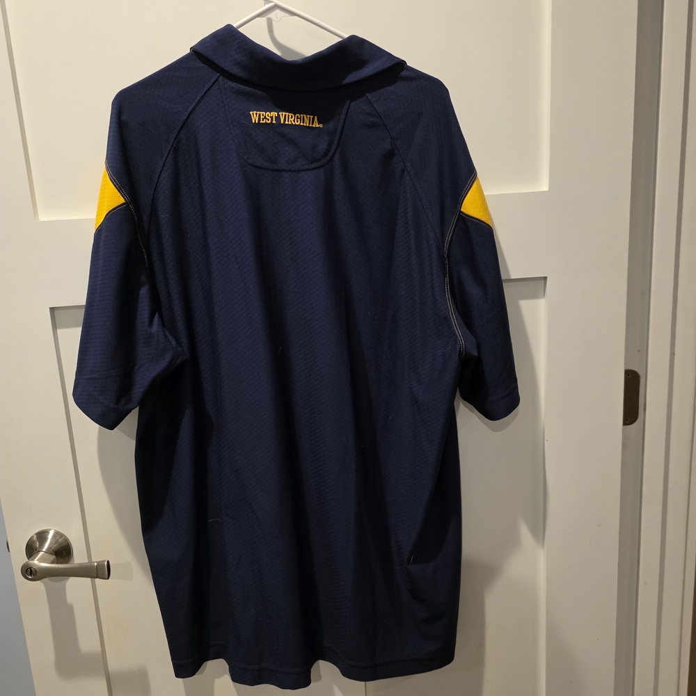 Nike WVU West Virginia University Dri-Fit Men Polo Shirt Mountaineers Football - Picture 6 of 10